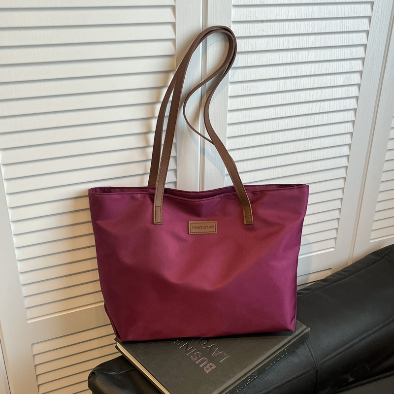 2025 Korean Style Casual Tote Bag for Women Large Capacity Oxford Cloth Shoulder Commuter Bag - Image 4