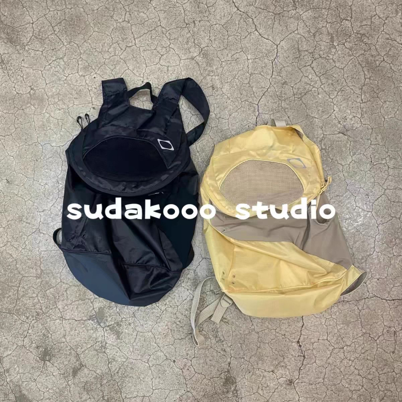 MSCHF 2025 Summer Two-Tone Nylon Backpack - Versatile Unisex Daypack