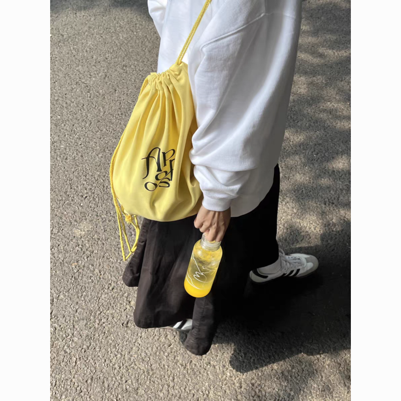 Apropos Original Simple Vintage Drawstring Bucket Canvas Backpack - Image 5