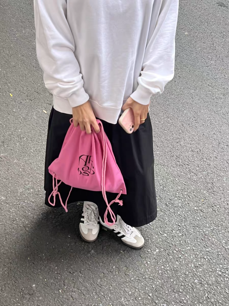 Apropos Original Simple Vintage Drawstring Bucket Canvas Backpack - Image 4